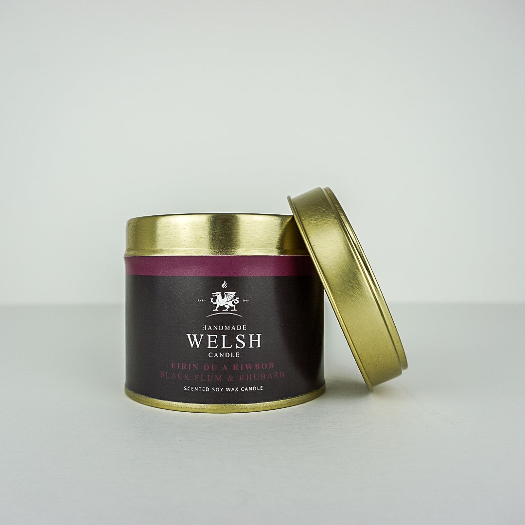 Black Plum & Rhubarb Tin Candle